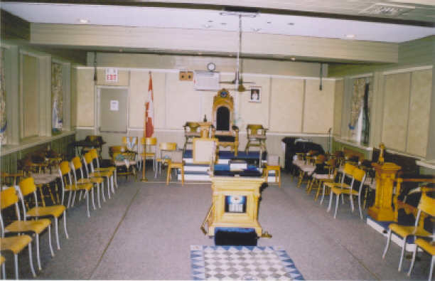 Lodge room at the Shrine Club location